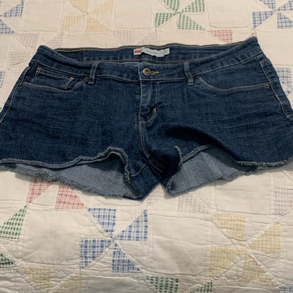 Levi’s Levi Strauss & Co. Denim Blue Jean Shorty Short Size Juniors 15